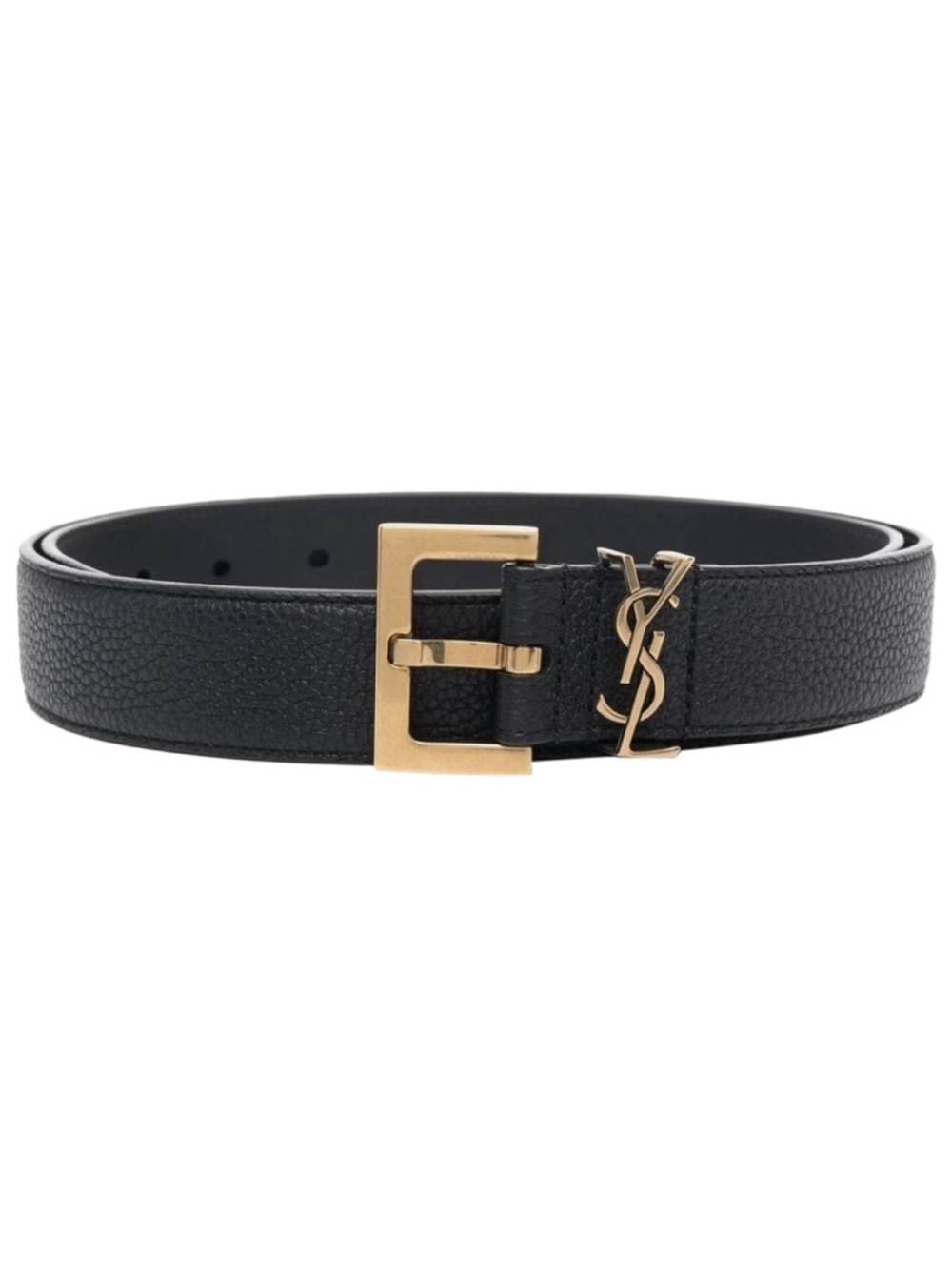 SAINT LAURENT YSL logo leather belt size 75